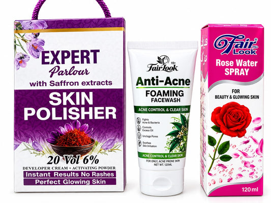 Anti-Acne Face Wash + Saffron Skin Polish Free Rose Water