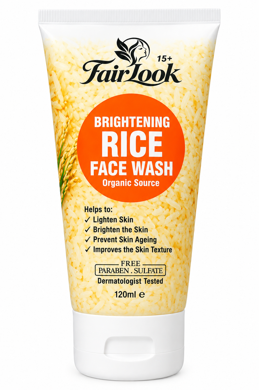 FairLook Brightening Rice Face Wash 120ml tube on a white background
