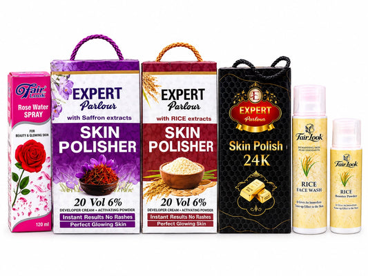 4 SKIN POLISH COMBO + ROSE WATER
